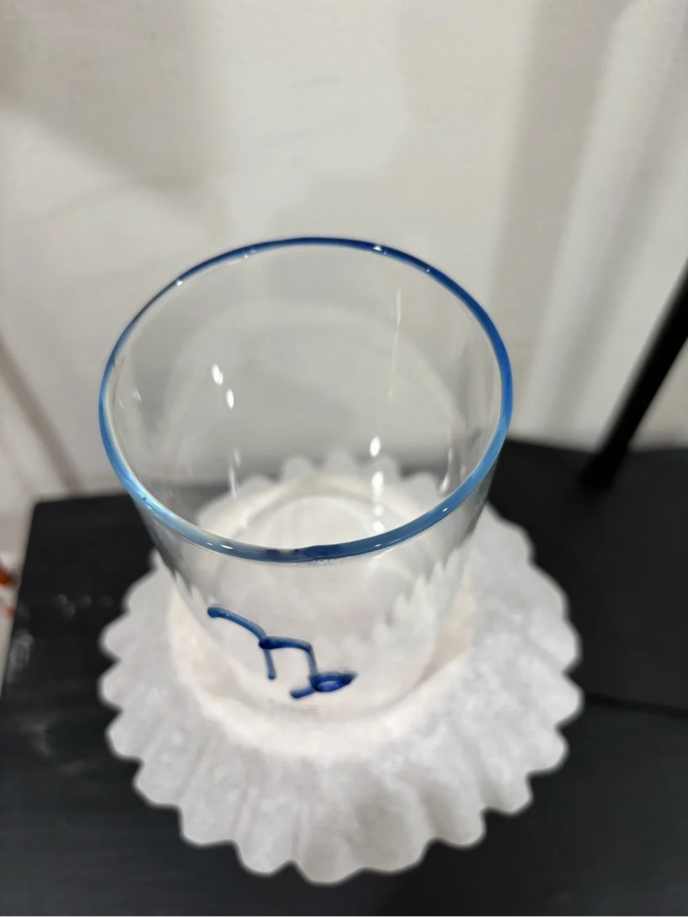 Ichendorf Clear Glass Tumbler with Blue Accent